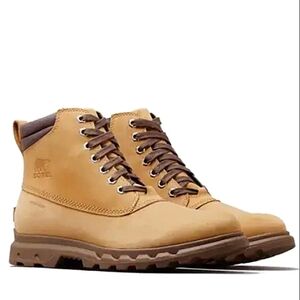 Excellent Like New Sorel Portzman Men's Waterproof Nubuck Leather Lug Sole Boots